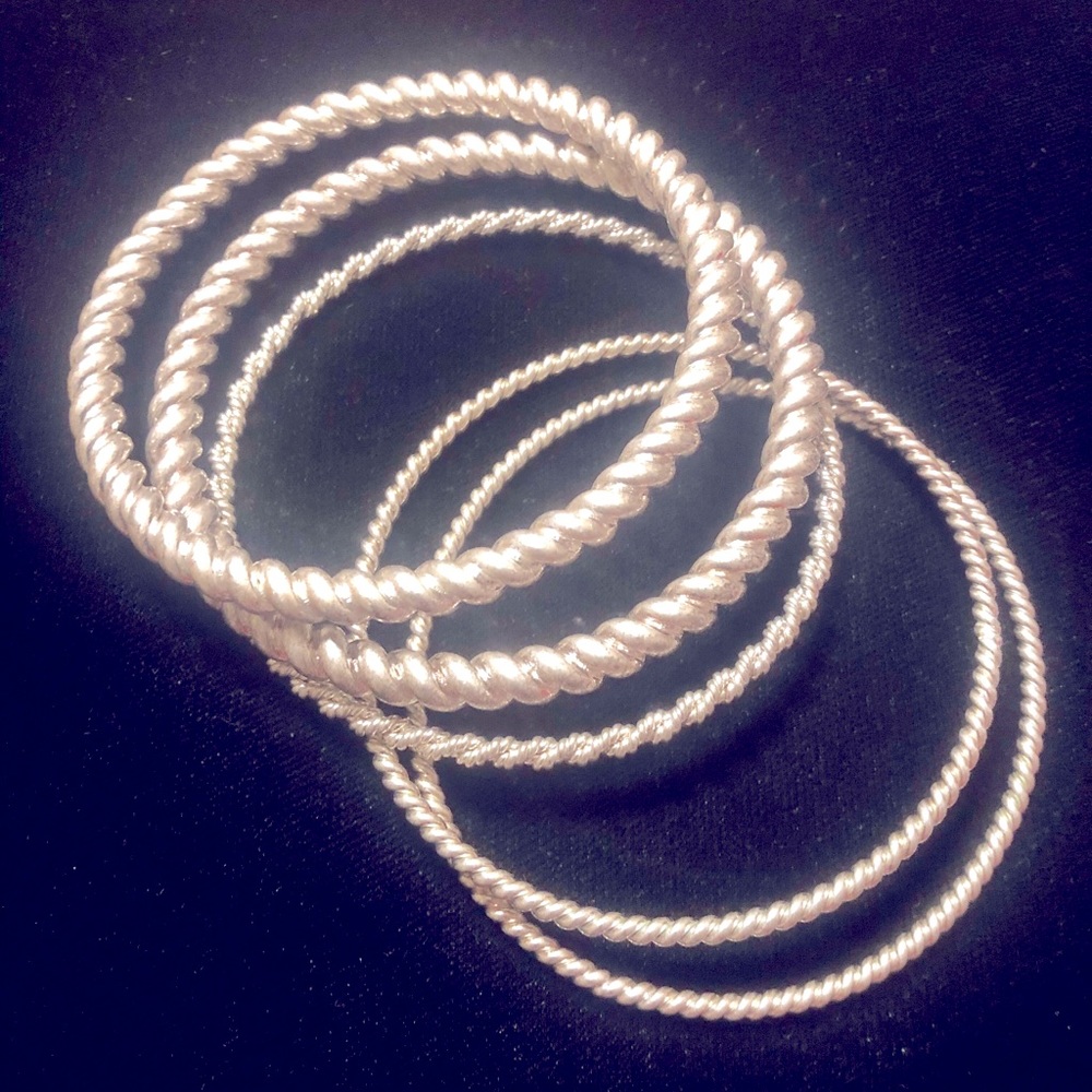 Silver Faux Bangles